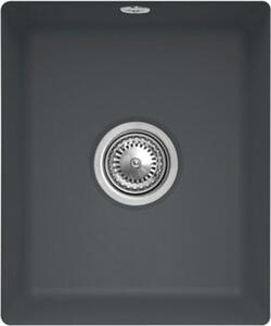 Lavello sottopiano V&B Subway 45 SU con scarico, eccentrico, graph CeramicPlus