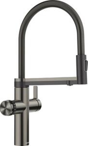 Miscelatore da cucina Blanco con funzione di filtro e acqua calda bollente SCELTA ICONA acciaio scuro satinato 527659