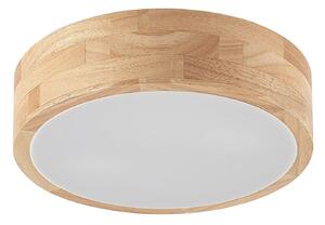 Lampada da soffitto Lindby Tanju, Ø 30 cm, a 2 luci, legno di caucciù, E27