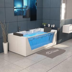 Vasca idromassaggio TroniTechnik MYKONOS, dimensioni 180 cm x 88 cm, con riscaldamento, getti a cascata, idromassaggio e cromoterapia