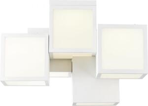 Plafoniera Cubix LED a 5 luci, bianco