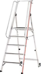 Scala a piattaforma Hymer R13 con rotelle ribaltabili e corrimano lungo, 5 gradini