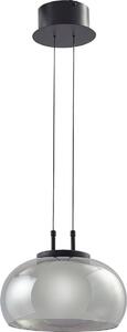 Lucande LED a sospensione Dain, 1 luce, grigio fumo, vetro