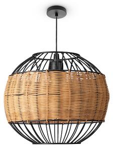 Lampada a sospensione in rattan lampada da tavolo per soggiorno lampada a gabbia boho lampada da comodino in metallo