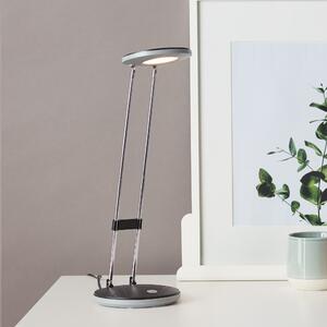 BRILLANTE lampada da tavolo a LED Venezia | semplice lampada da ufficio | plastica/metallo | nero | testa orientabile | regolabile in altezza