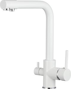 Rubinetto da cucina BieTal® BT-301 bocca a L a 3 vie Miscelatore da cucina bianco