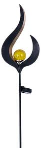 Lampada solare a LED, grado di protezione IP44, con picchetto da terra, effetto fiamma, altezza 90 cm