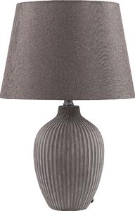 BELIANI Lampada da tavolo in Vetroceramica marrone 52 cm paralume in tessuto lampada da salotto in stile retrò