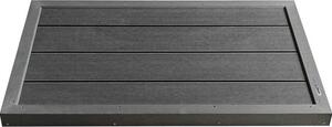 HOME DELUXE - Pannello per pavimenti in WPC GAIA - colore: antracite, 105 x 63 x 5,5 cm - antiscivolo e senza schegge I Accessori solari per doccia zerbino