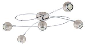 Eglo 94251 Locanda Plafoniera LED 5 x 3 W acciaio nichel cromo opaco