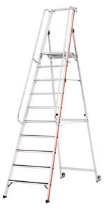 Scala a piattaforma Hymer R13 con rotelle basculanti e corrimano lungo, 10 gradini