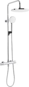 SAT Sistema doccia a pioggia con miscelatore termostatico soffione 25,4 cm, cromo