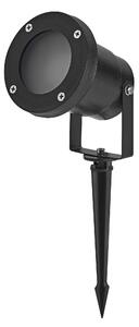 LEDVANCE ENDURA HYBRID NAUT SPIKE luce per esterni, luce ibrida, 2W, 100lm, colore della luce bianco caldo, temperatura di colore 3.000K, nero, plastica, classe di protezione IP44 e IP67, funzionamento solare e a rete