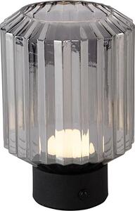Lampada da tavolo a LED Lord, nera fumé, 2 W, bianco caldo, 100 lm, vetro, dimensioni: 19,5 x 13 x 13 cm, IP20, RL