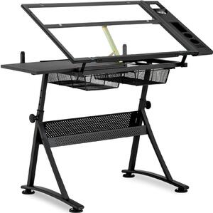 Expondo Fromm & Starck Tavolo da disegno - 120 x 60 x 90 cm - inclinabile - piano in vetro