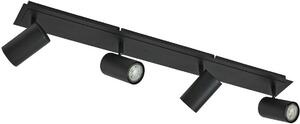 Faretto da soffitto Lindby Joffrey, 80 cm, nero, 4 luci, GU10