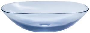 BELIANI Lavabo da appoggio blu trasparente solid surface 54 x 36 cm bagno moderno