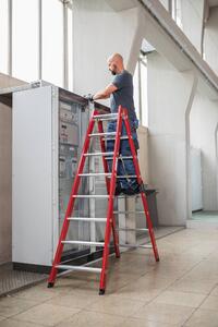 Scaletta accessibile da entrambi i lati Gradini in vetroresina/alluminio 2x12