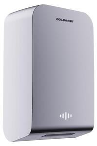 Asciugamani elettrico con sensore a infrarossi, modello "Powerful Compact", in acciaio inossidabile spazzolato e con filtro HEPA PREMIUM - GOLDINOX