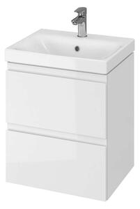 Cersanit Moduo - Mobiletto con lavabo, 57x49x40 cm, 2 cassetti, bianco S801-230-DSM