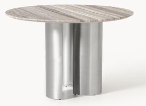 Tavolo da pranzo rotondo con piano in marmo Noam, Ø 120 cm