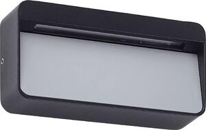 Lucande Applique da esterno a LED Tiburia, nero, alluminio