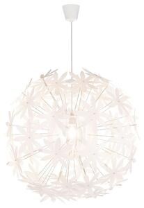 Lampada a sospensione, design floreale, bianco, 60 cm