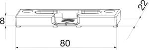 MACO parte di chiusura a ribalta soglia in PVC GKG/TROCAL FT 22 mm 13V universale argento