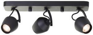 Lampada a soffitto Vertino, modello Spotrohr, colore nero, attacco GU10, 10W, grado di protezione IP20, per uso interno