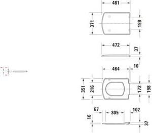 Duravit 0065610000 Sedile WC Caro White cerniere