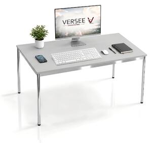 Scrivania / tavolo da conferenza VERSEE VST1 140x80 cm grigio chiaro - regolabile in altezza, stabile