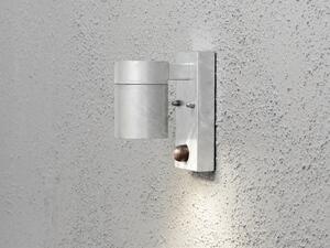 Illuminazione di facciata a LED per esterni, downlight con rilevatore di movimento, argento