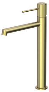 Miscelatore per lavabo in acciaio inossidabile, design moderno, finitura dorata, per bagno