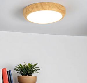 Lampada da soffitto a LED Ø 17 cm legno (pino) bianco rotondo bianco neutro 4400 K 1450 lm
