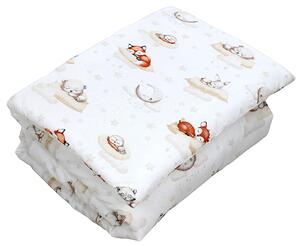 Set di piumoni per bambini TupTam con motivi decorativi: piumone per tutte le stagioni, copriletto, cuscino e federa, 2 pezzi; colore: animaletti che dormono / beige; dimensioni: 135x100 cm