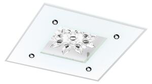 Plafoniera LED in cristallo bianco chiaro Benalua 1