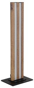 Lampada da tavolo LED HAYDEN, nera, in metallo, MDF con finitura effetto legno, diffusore opaco