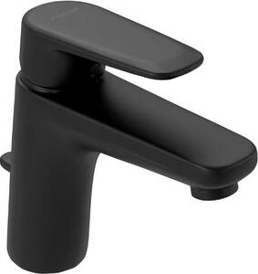 VIGOUR DERBY Miscelatore monocomando per lavabo con scarico, nero opaco
