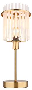 Lampada da tavolo a LED, metallo, oro, aste di vetro, E14, H 37,5 cm
