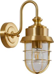Lampada da parete per esterni Lindby Adalie, colore ottone, acciaio inox