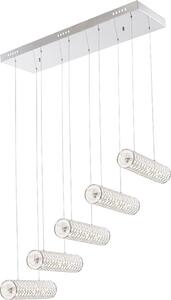 Lampada a sospensione Globo Hl cromo, 5Xled 67006-5