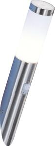 Lampada da parete a LED, acciaio inox, opale, H 40 cm, BOSTON