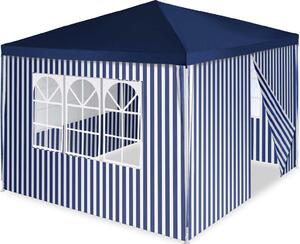 Gazebo VCM | dimensioni circa 3x3 m | telone PE idrorepellente 110g / m² | tenda per feste | tenda da giardino con 4 pannelli laterali | blu