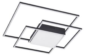 Lindby Plafoniera LED Nelinka, 60 cm, nero, alluminio