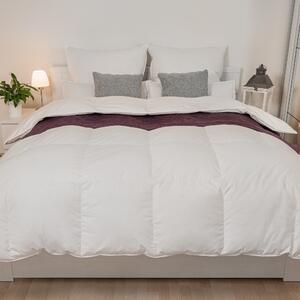 Piumino 135 x 200 cm, 1200 g + cuscino 80 x 80 cm, 1380 g. Imbottitura: 60% piumino / 40% piume