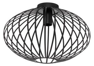Lindby Maivi plafoniera, nero, 40 cm, ferro, gabbia