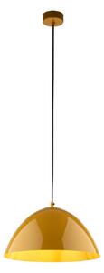 Lampada a sospensione in metallo Ø 34 cm rotonda H: max. 165 cm Ocra E27 Luce a sospensione moderna