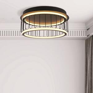 Plafoniera a LED in metallo luce bianca calda 3000 K 1074 lm Ø 40 cm nero bianco rotonda moderna