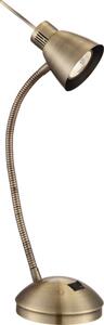 Globo Lighting lampada da tavolo in metallo ottone antico, 1x GU10 LED
