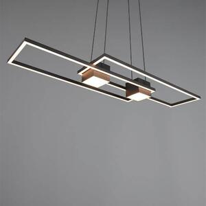 Lampada a sospensione a LED per ufficio, modello Albany, colore nero
